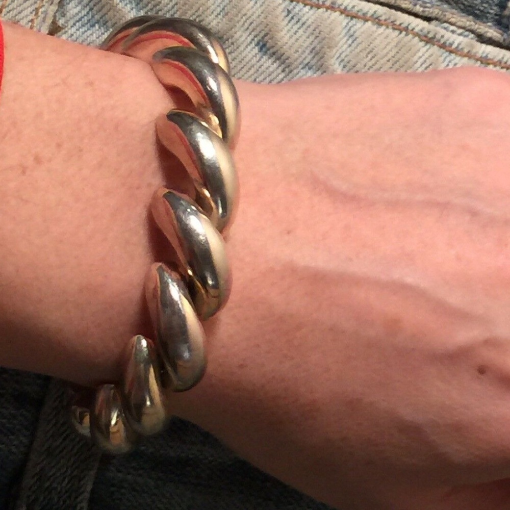 Milor Sterling Silver Twisted Chunky Bracelet 37 G